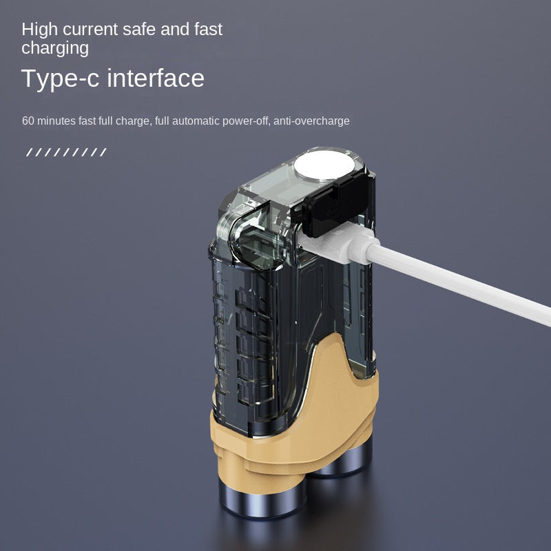 Mini Torch Waterproof Type-C Fast Charging Multifunctional Keychain Light Rechargeable Emergency Light LED Work Light