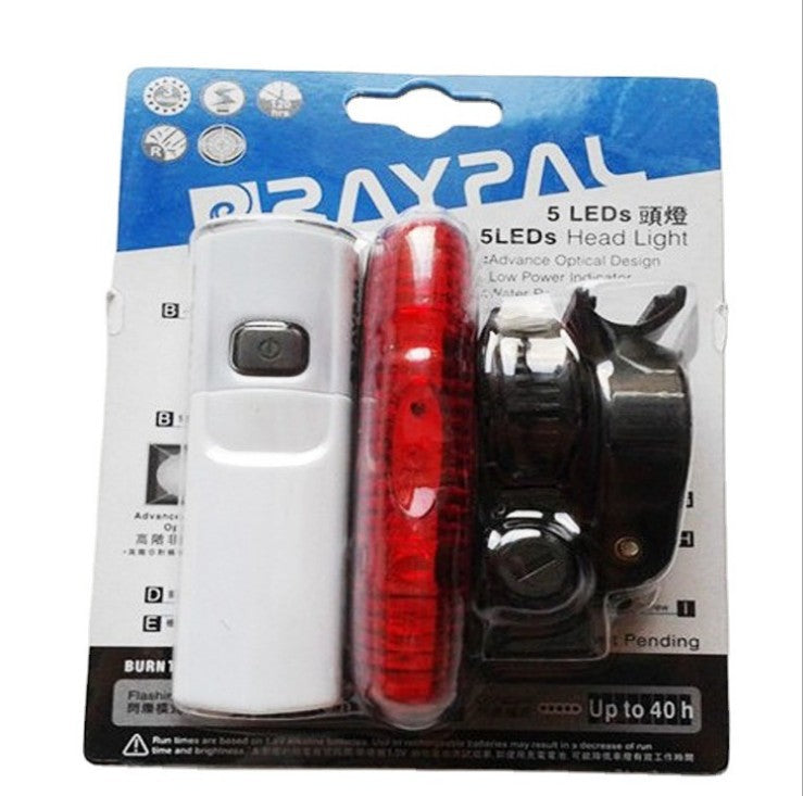 Raypal Bicycle Light Headlight Cycling Fixture Supplies Bicycle Night Riding Lights Warning Taillight Mountain Bike Kit Light