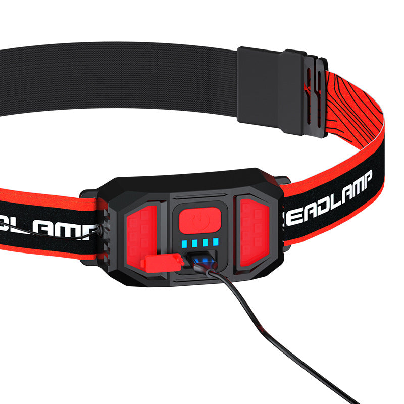 Factory Wholesale Outdoor Head Lamp Mini Head-Mounted Run Light Floodlight Cob Major Headlamp