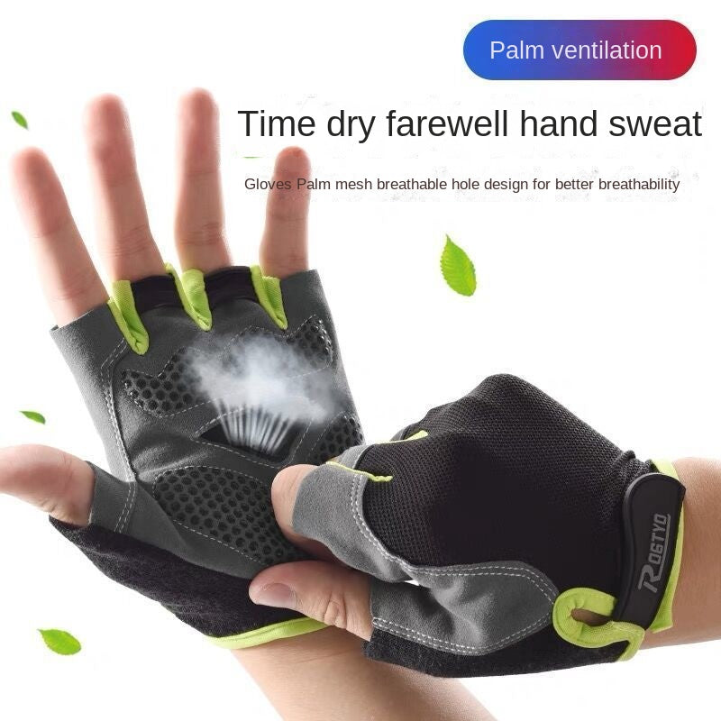 Half Finger Gloves Men and Women Riding Sports Fitness Summer Open Finger Outdoor Mountaineering Cycling Breathable, Non-Slip, Wear-Resistant Gloves