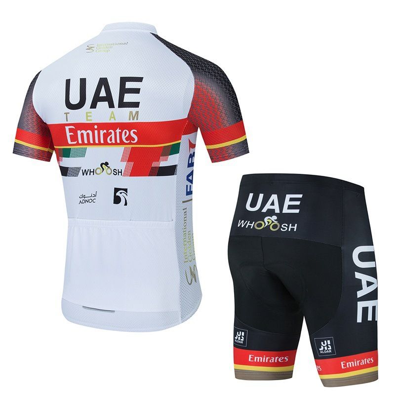 UAE Short-Sleeved Cycling Outfit Suit Summer Road Bike Riding Shorts with Suspenders Quick-Drying Cycling Top Equipment