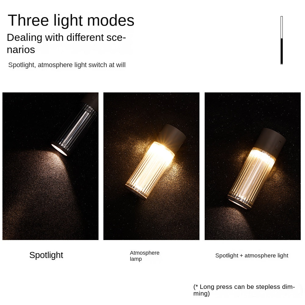 Camping Lantern Three-in-One Multifunctional LED Lamp Campsite Lamp Emergency Hanging Lamp Tent Light USB Charging Portable Camping Lamp