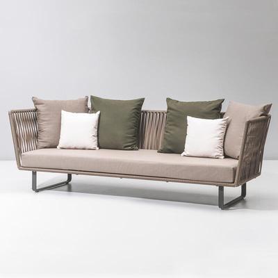 Outdoor Sofa Waterproof Outdoor Restaurant Seat Rattan Sofa Courtyard Terrace Balcony Leisure Double Rattan Woven Sofa Chair