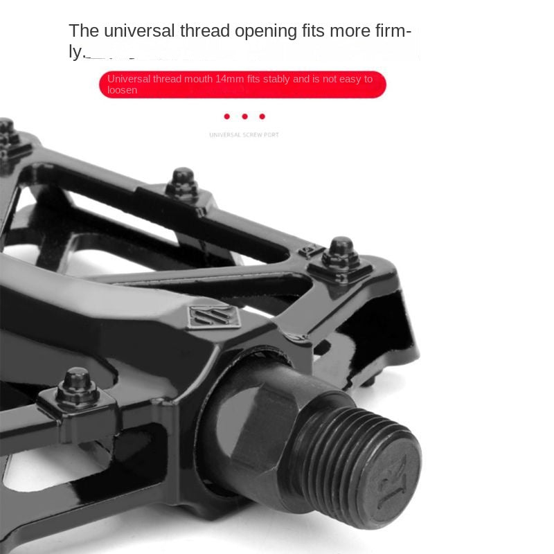 Bike Pedals Aluminum Alloy Non-Slip Mountain Highway Vehicle Pedal Ultra-Light Children's Bicycle Pedal Universal Accessories