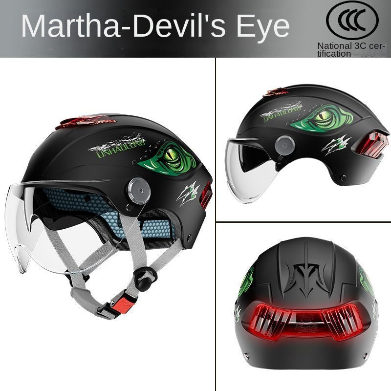 Helmet Certification Electric Car Motorcycle Unisex Four Seasons Safety Helmet Summer Sun-Proof and Breathable Advanced