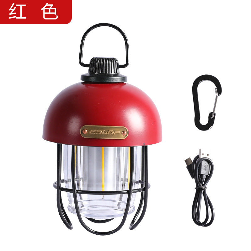 Customized Camping Lantern USB Charging Atmosphere Campsite Lamp Led Multi-Functional Emergency Lamp Retro Barn Lantern Tent Camping Lamp