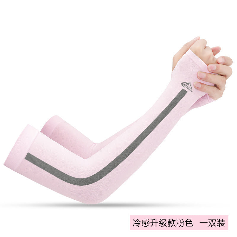 Summer Viscose Fiber Sun-Protection Oversleeves Men's and Women's Outdoor Driving UV-Proof Arm Guard Sun-Proof Thin Breathable Ice Sleeve Wholesale