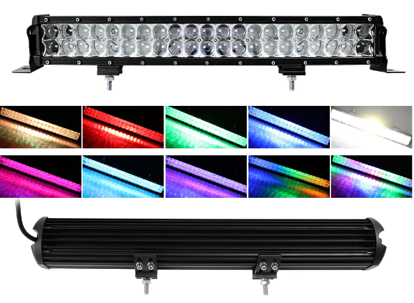 7D 5D Reflector RGB Chasing Spot 4x4 RGB Halo Multi Color Led Light Bar Offroad