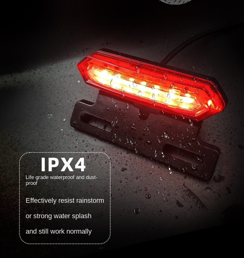 Night Running Red Blue Flashing Electric Bike Tail Light Waterproof Driving Assistance Battery Bicycle LED Brake Warning Tail Light