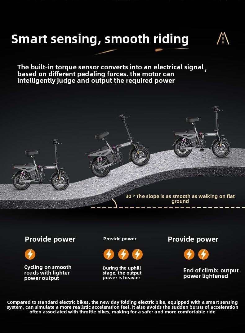 2025 New Model New National Standard Foldable Electric Bicycle Long Battery Life Can Be Placed in Trunk Adult Electric Bike