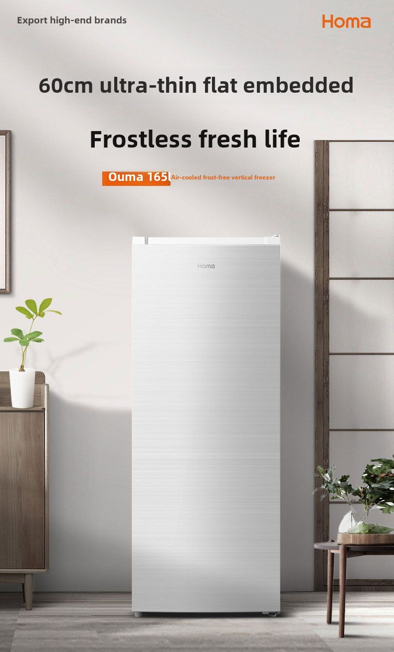 Homa First-Class Energy Efficiency Double Frequency Conversion Upright Refrigerators Household Cabinet Freezer Air Cooling Frostless Deep Cold Quick-Frozen Small Mini
