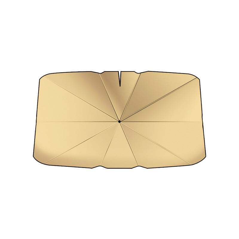 Car Sunshade Umbrella Glass Sunshade Sun Protection Cover Car Umbrella Heat Insulation Sunshade Curtain Car-mounted Foldable Titanium Silver Front Shield