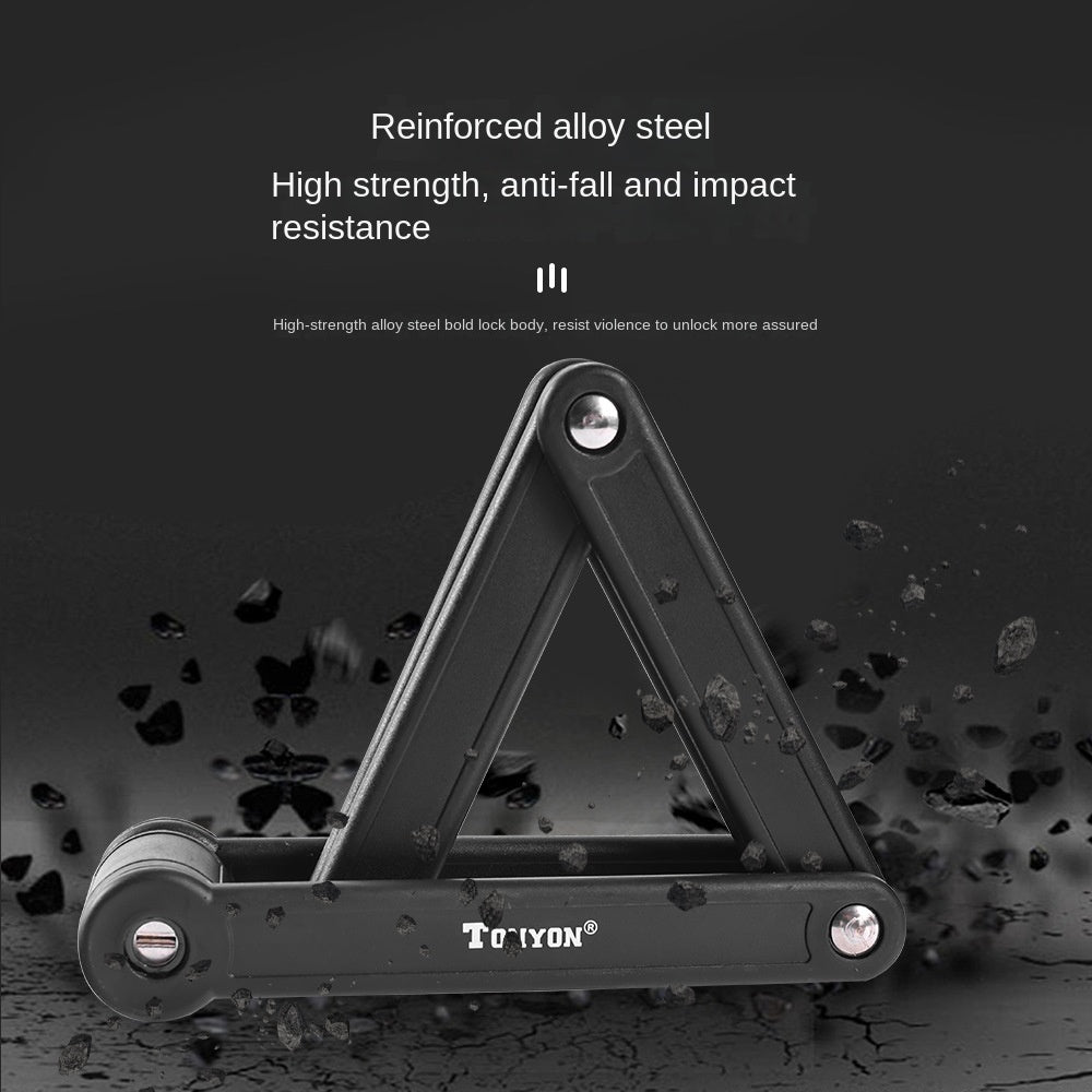 3853-B Bicycle Lock Accessories Cycling Fixture Electromobile Lock Folding Anti-Theft Motorcycle Lock