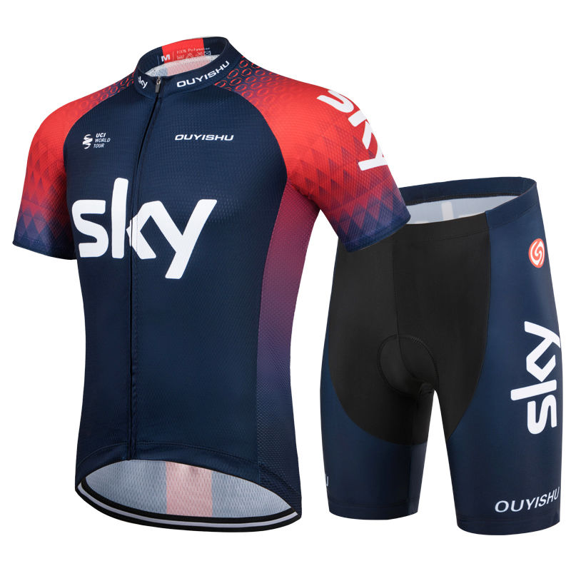 Huanfa Team Edition Short-Sleeved Cycling Outfit Top Shorts Spring and Summer Bicycle Clothing Men's Silica Gel Pad Breathable Quick-Drying