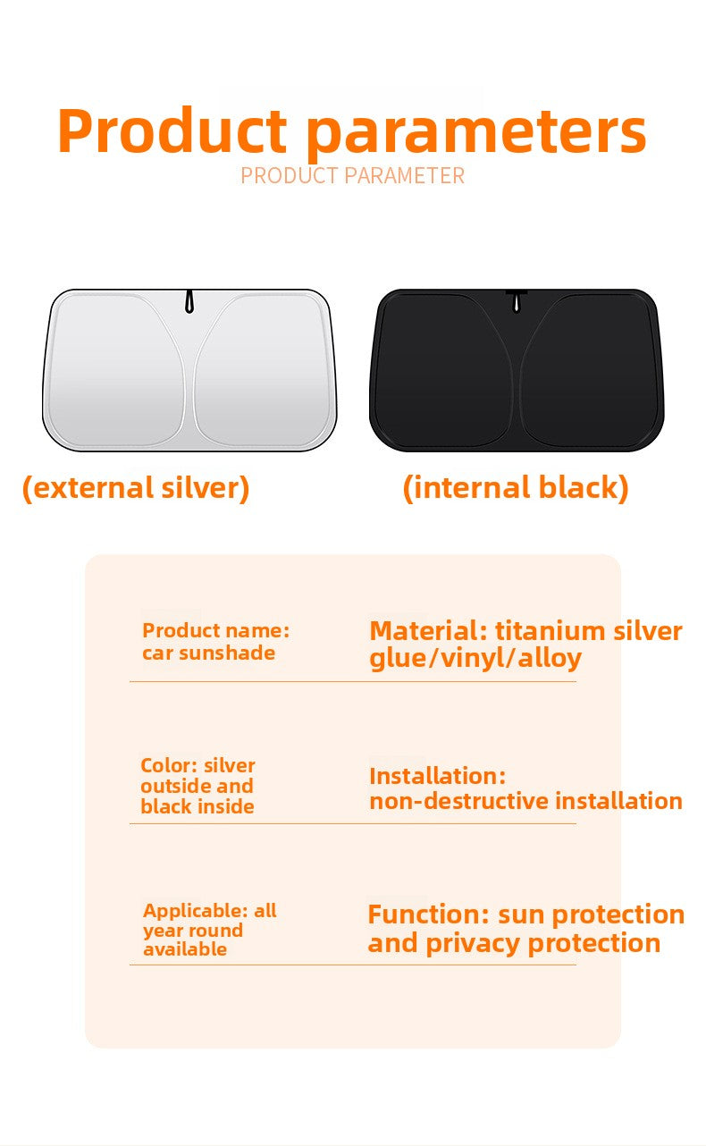 Suitable for Zhijie R7 S7 Car Sunshade, Xiangjie S9 Car Interior Front Windshield Sunshade, Summer Parking Essential