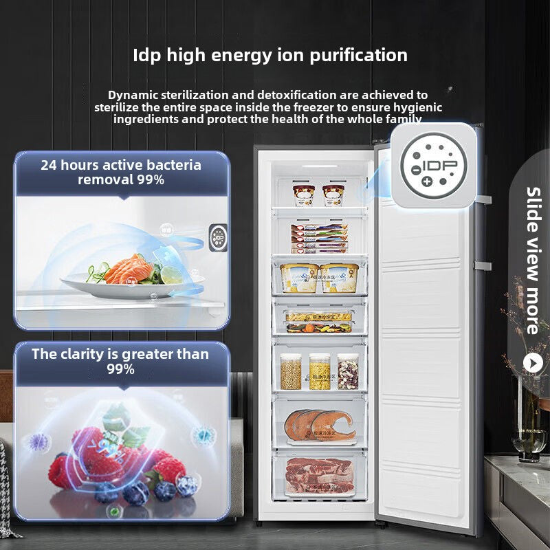Ronshen 240 L Vertical Cabinet Freezer First-Class Frequency Conversion Frost-Free Sterilization Pure Flavor Breast Milk Drawer BD-240WPRSY
