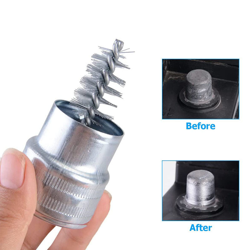 Car battery brush, battery cleaning tool, battery terminal brush