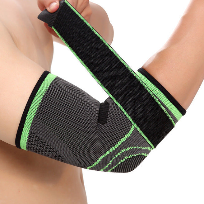 Sports Fitness Tie Elbow Arm Guard Wristband Hand Guard Pressurized Basketball Protective Gear Breathable Sweat-Wicking Knitted Cycling Protective Gear