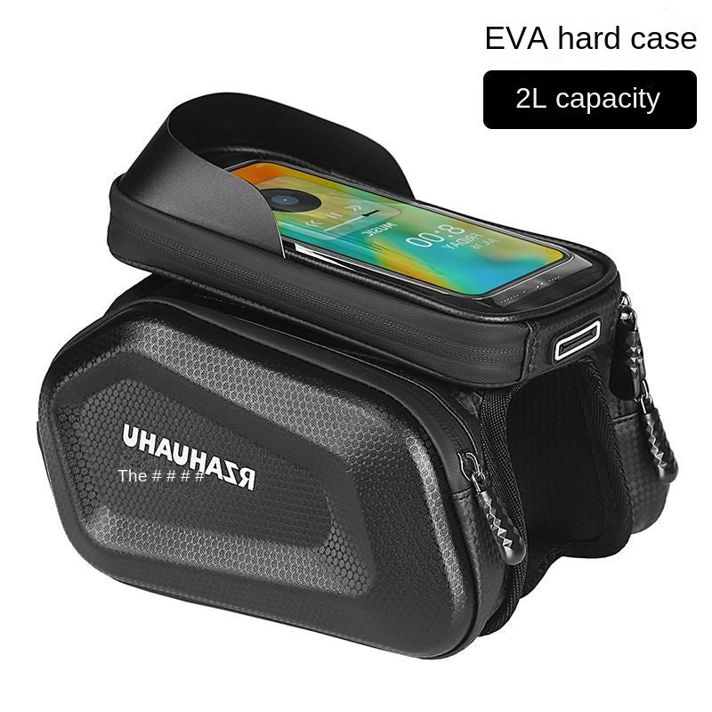 Bicycle Bag Front Beam Bag Mobile Phone Waterproof Mountain Bike Upper Tube Bag Road Bike Riding Pannier Bag Storage Fixture and Fitting