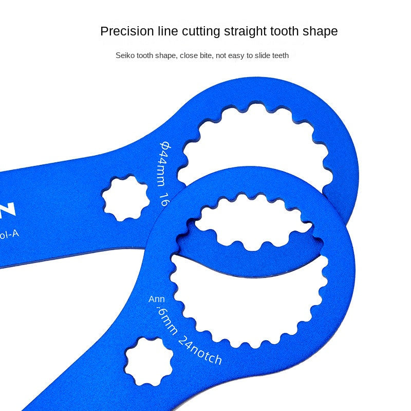 Bicycle Aluminum Alloy Center Shaft BB Wrench Dub Multi-Functional Integrated Tooth Plate Disassembly Installation Tool