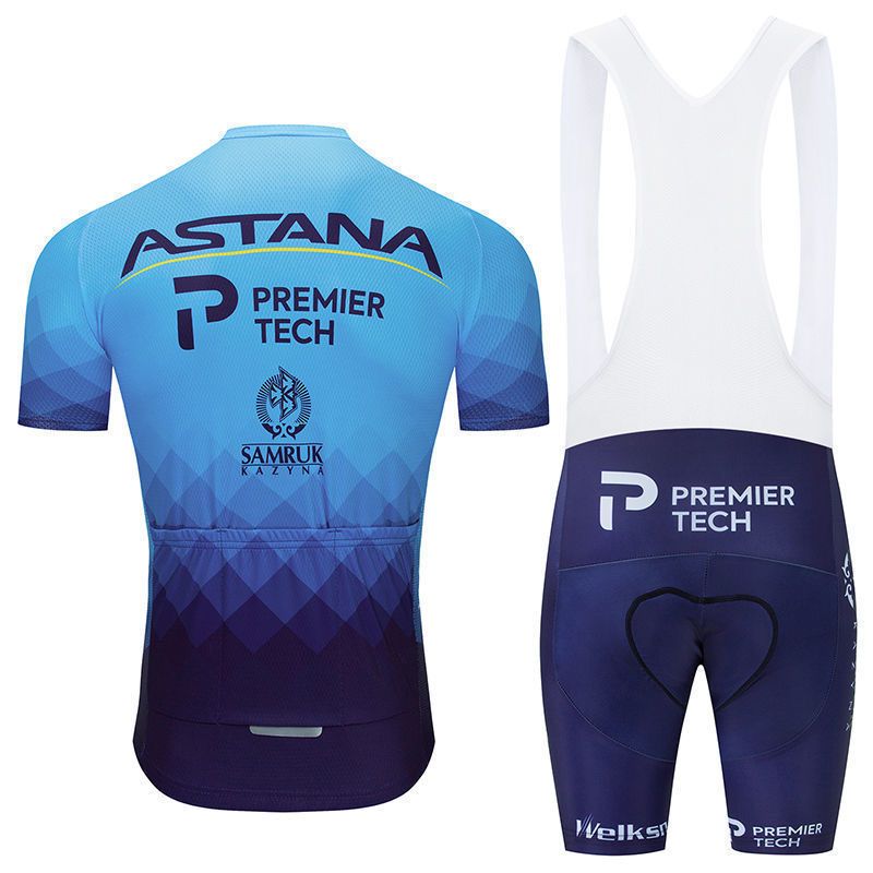 Summer Astana Short-Sleeve Cycling Clothes Suit Mountain Highway Tour De France Team Thin Breathable Cycling Top