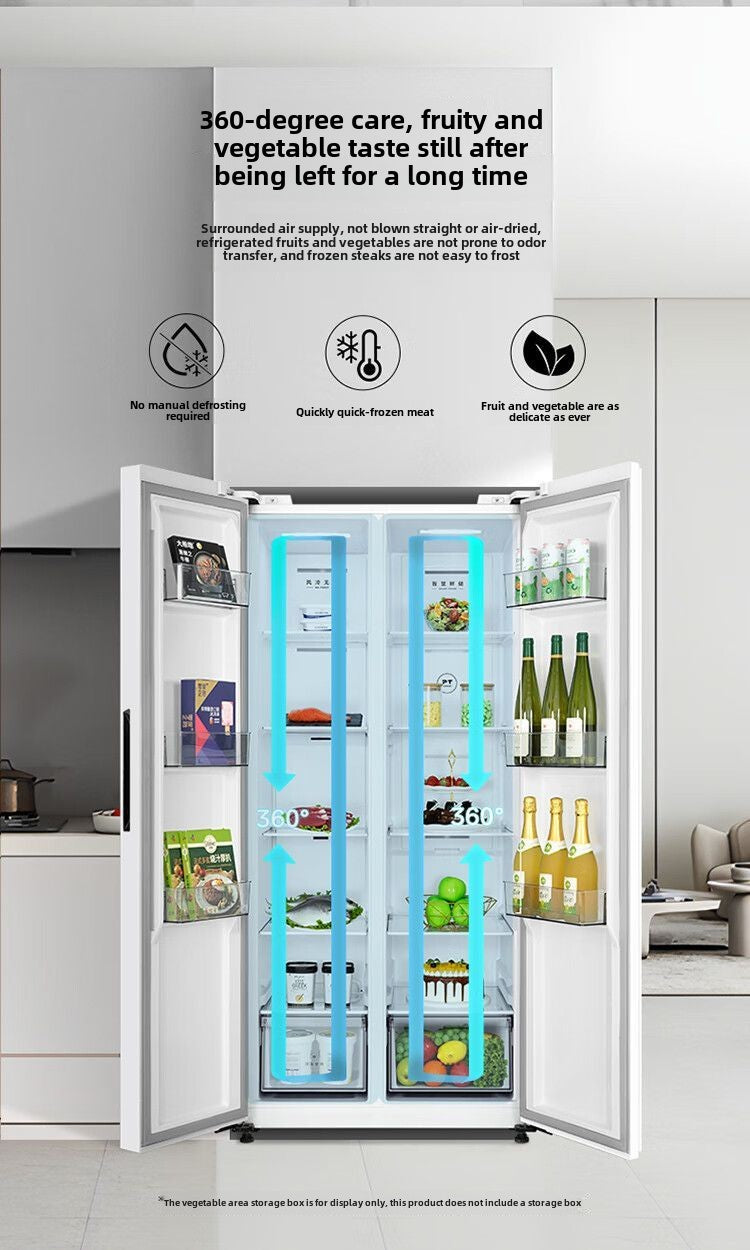 Midea/Midea MR-490WKPZE White Refrigerator Household First-Class Energy Efficiency Air Cooling Frostless Ultra-Thin Embedded
