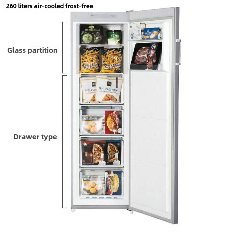 High-Quality Export 260L Frost-Free Chest Freezer for Home Use, Vertical Freezer, Drawer-Freezer, Breast Milk Energy-Saving