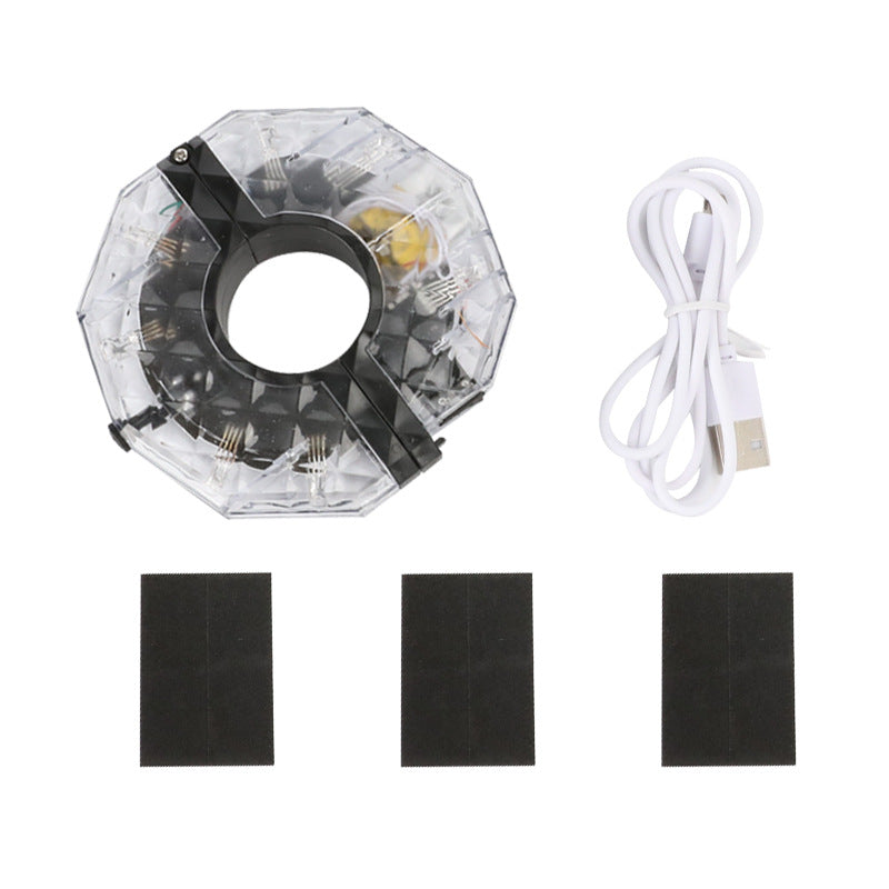 Impression Cycling Led Bicycle Light USB Charging Flower-Drum Lights Hot Wheels Bicycle Accessories One Light 7 Colors
