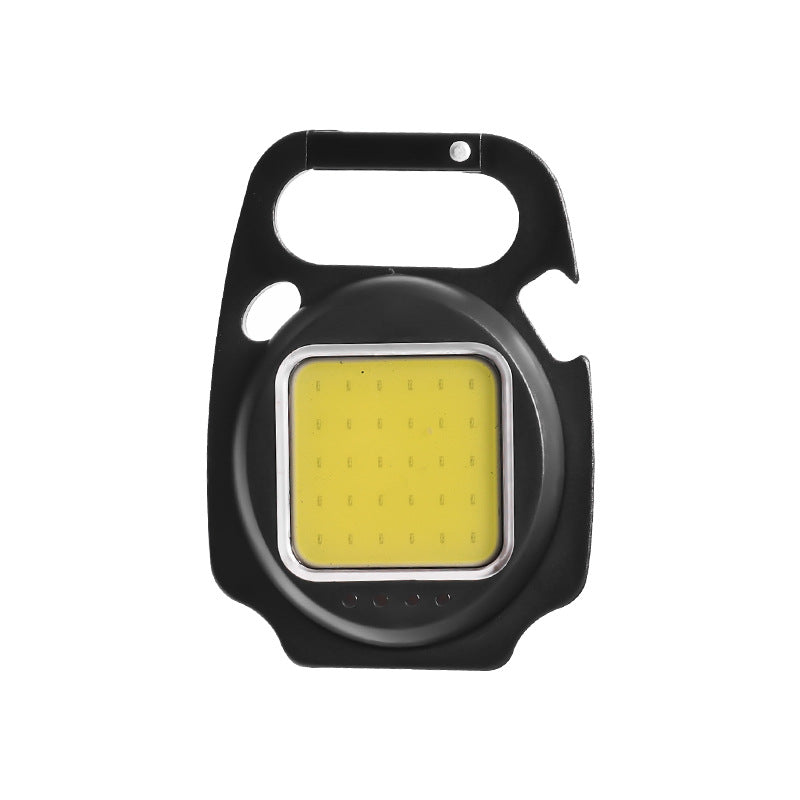 Multifunctional Portable Usb Mini Keychain Light Highlight Cob Work Light Campsite Lamp Emergency Outdoor Camping Lantern