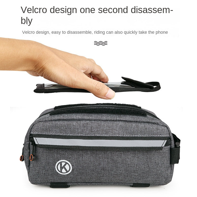 Bicycle Bag Mountain Bike Front Beam Bag Saddle Bag Road Bike Mobile Phone Bag Cycling Fixture