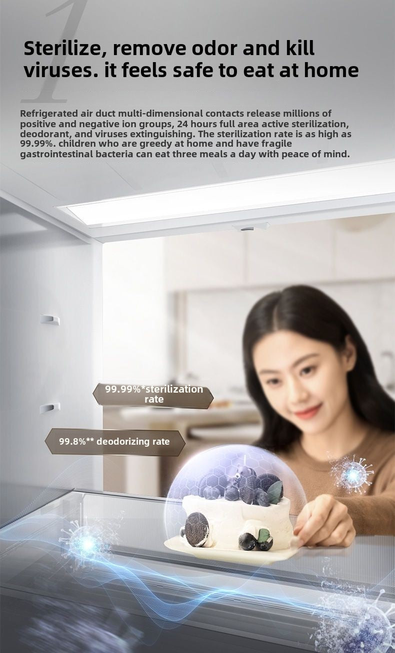 TCL 520L T5 Cross Door Ultra-thin Built-in Inverter Frost-free White Refrigerator R520T5-U