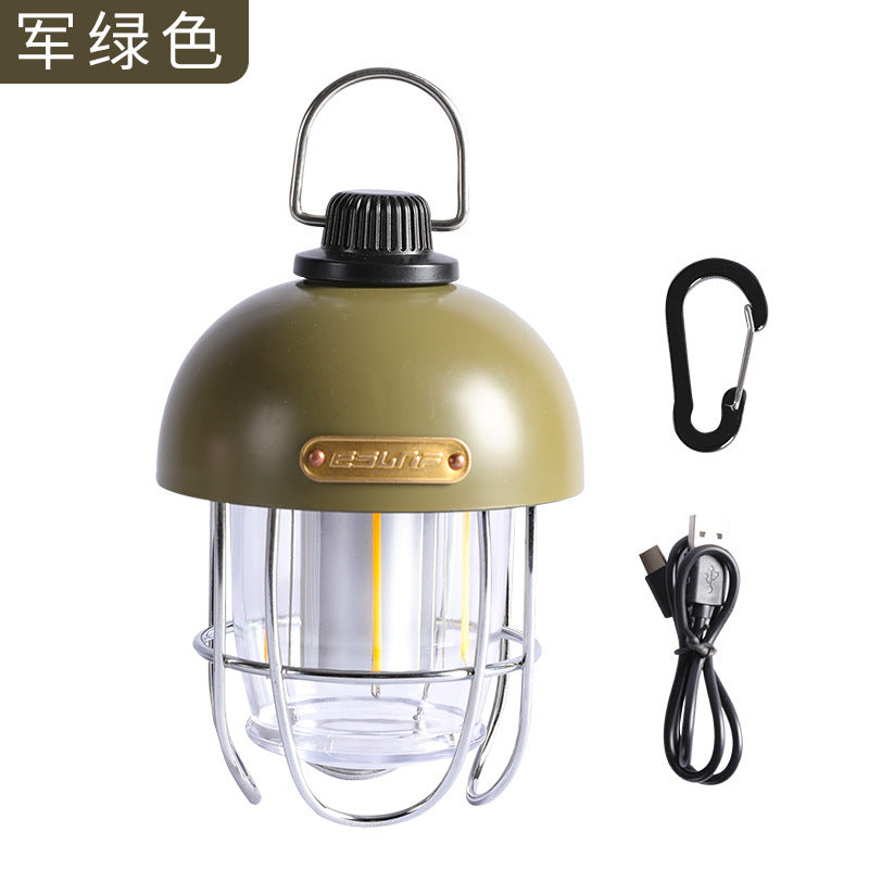 Customized Camping Lantern USB Charging Atmosphere Campsite Lamp Led Multi-Functional Emergency Lamp Retro Barn Lantern Tent Camping Lamp