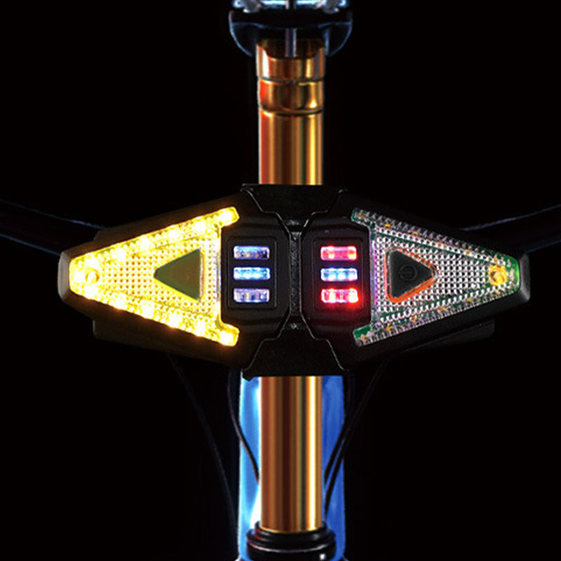 Bicycle Taillight USB Chargeable with Remote Control Turn Signal Mountain Highway Vehicle Night Riding Horn Warning Light Cycling Fitting