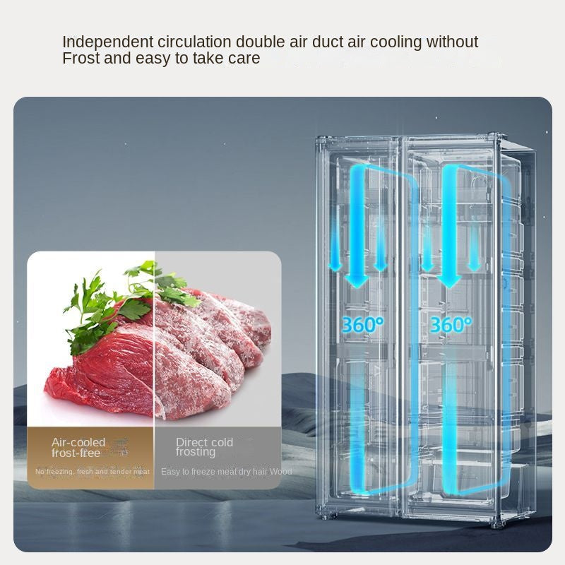 Skyworth 499L First-Class Energy Efficiency Large Capacity Household Refrigerator Double-Door Large Refrigerator Ultra-Thin Embedded Air Cooling Frostless