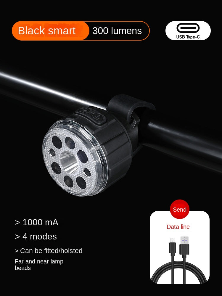 Bicycle Light Wave Induction Headlight USB Charging Mountain Highway Vehicle Outdoor Lighting Waterproof Cycling Accessories Lamp