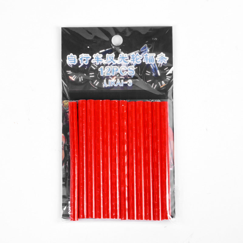 Bicycle Fixture Dead-Flying Road Mountain Bike Steel Wire Card Strip Warning tape【Reflective Spoke Gray】