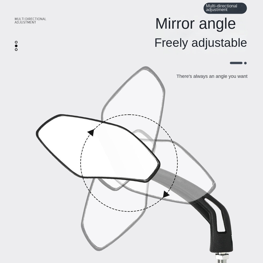 Bicycle Rearview Mirror Large Vision HD Flat Anti-Glare Reflector Mountain Bike Road Bike Road Bike Mirror
