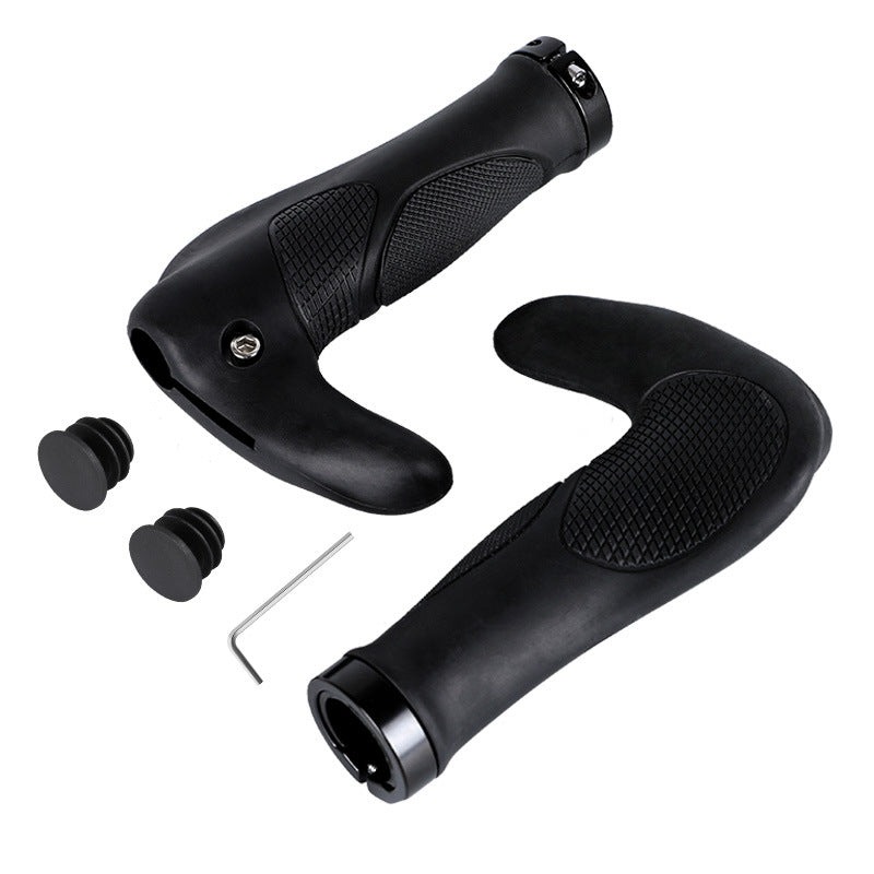 Self-Propelled Steering Wheel Cover Ox Horn Mountain Bike Handle Dead Fly Vice Handle Lock Steering Wheel Cover Rubber Riding Grip Cover