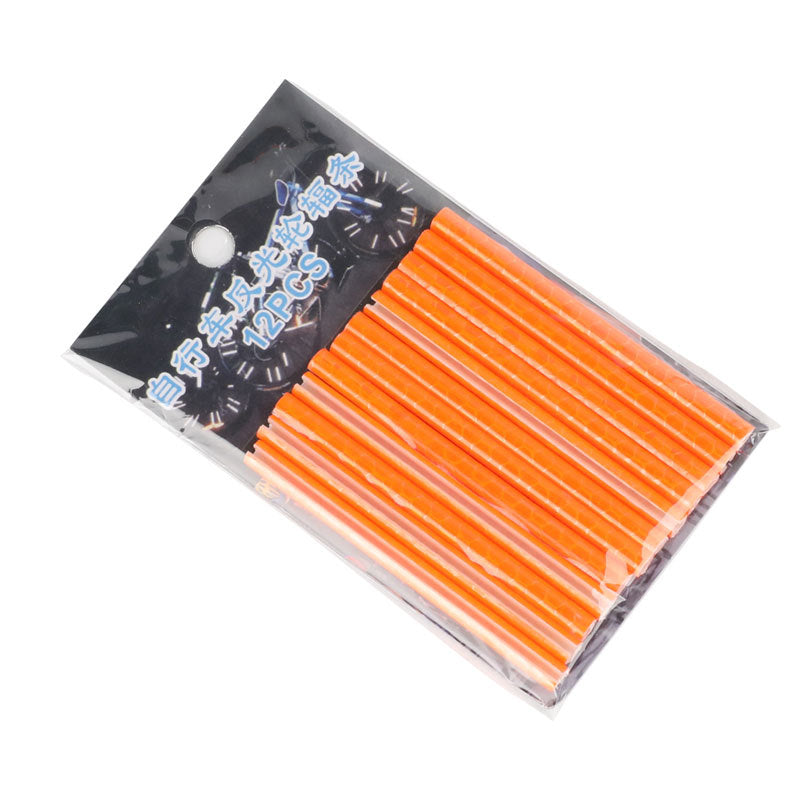 New Color Bicycle Reflective Stripe Hot Wheels Dead Fly Steel Wire Card Bar Bicycle Equipment 12 Pieces Per Pack