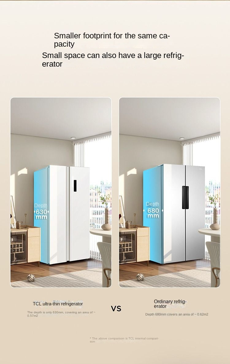 TCL 521L Integrated Dual Inverter Energy-Saving Frost-Free Wind-Cooled Computer-Controlled Household Double-Door Refrigerator