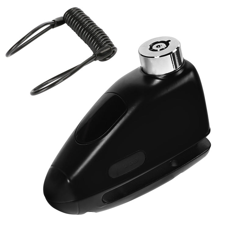 Bicycle Lock Mountain Bike Waterproof USB Charging Alarm Lock Motorcycle Convenient Security Lock Electric Car Disc Brake Lock