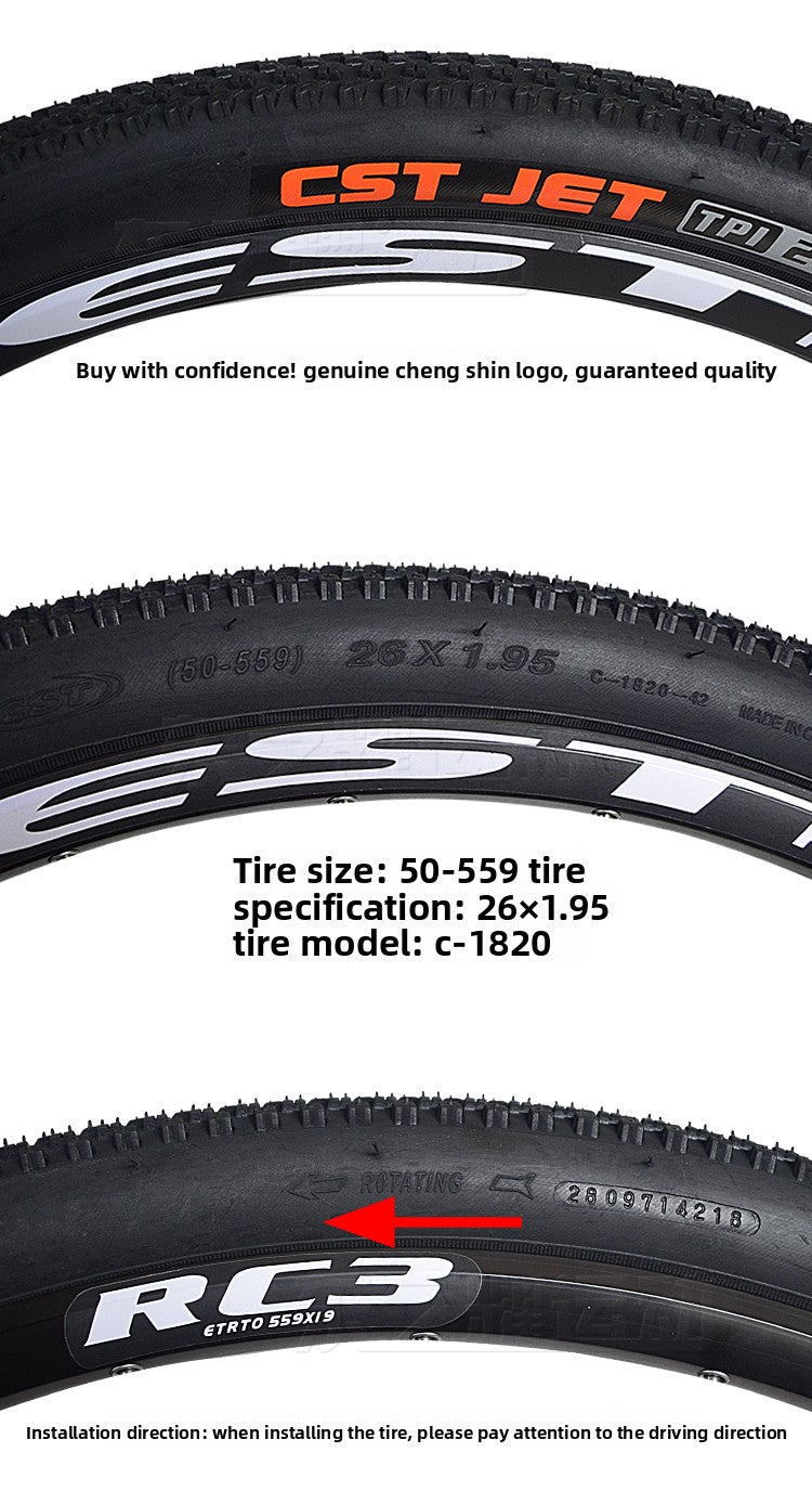 Zhengxin Bicycle Tire Mountain Bike C1820 20/24/26/27.5/29x1.95 2.1 Bicycle Tire