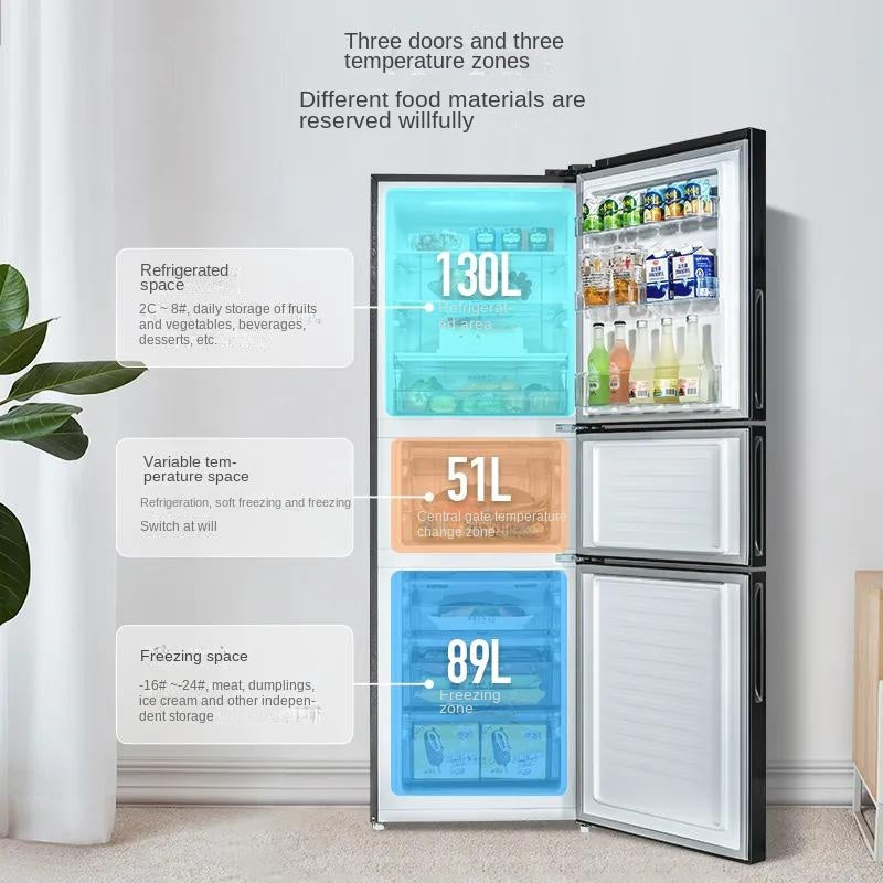 Meiling Refrigerator 270L 3 doors no frost BCD-270WP3CX