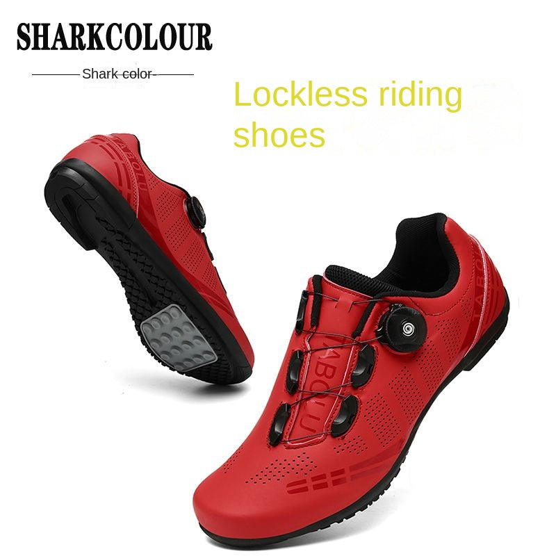 Road Lock Shoes Suit Professional Lock-Free Riding Shoes Men's and Women's Riding Shoes Mountain Lock Shoes Suit Cycling Shoes