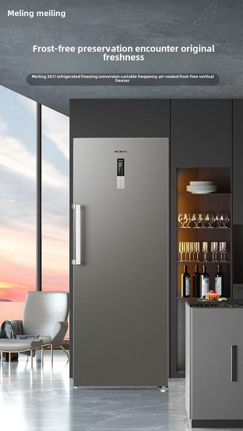 Meiling 381/311 Liter Upright Freezer Frost-Free Chest Freezer Household Drawer Large Capacity Commercial Direct Cooling 118 Liters