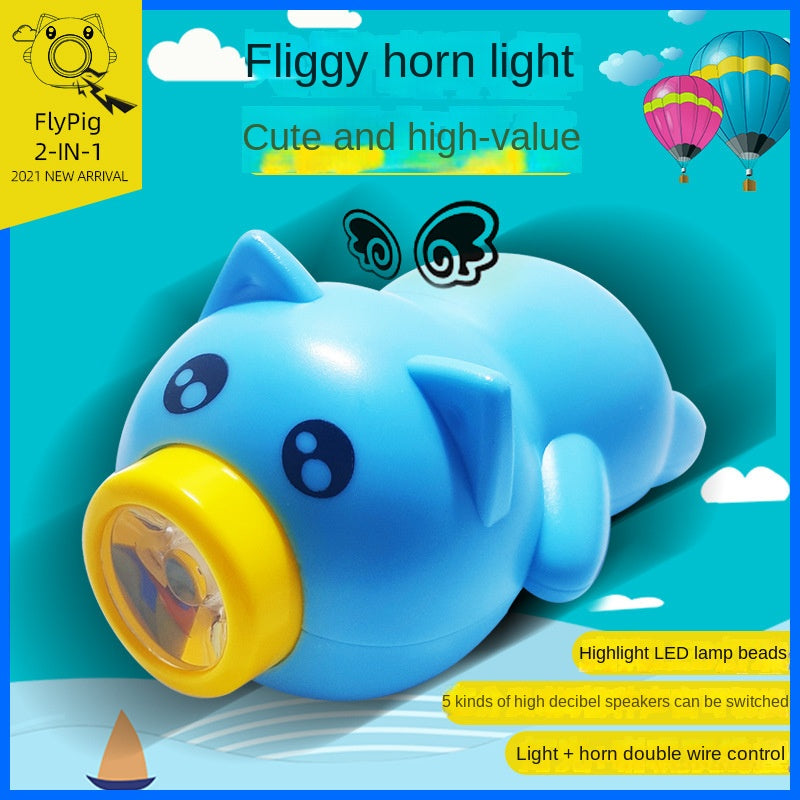 Children's Balance Light Bicycle Light Cycling Fixture Bicycle Pig Headlight Mountain Bike Horn Light