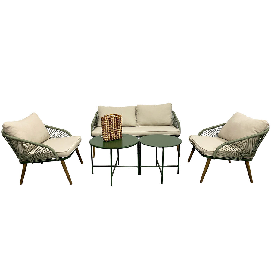 PE Imitation Rattan Sofa Coffee Table and Chair Set Waterproof Sunproof Insectproof Villa Courtyard Balcony Outdoor Leisure Sofa