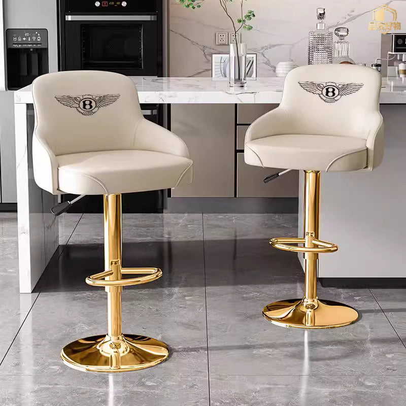 Bar Stool Luxury Bentley High Stool Adjustable Bar Chair Swivel Home Island Counter High-end Front Desk Commercial High Stool