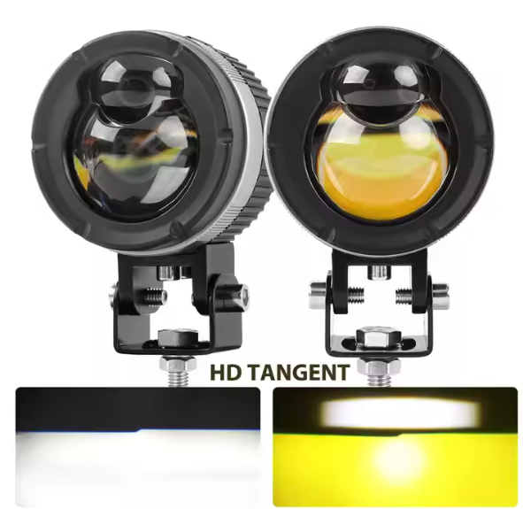 Luces Led Para Motocicleta мотоциклетная фара двухцветная 3-дюймовая противотуманная фара Faro Led De Trabajo Para Moto 