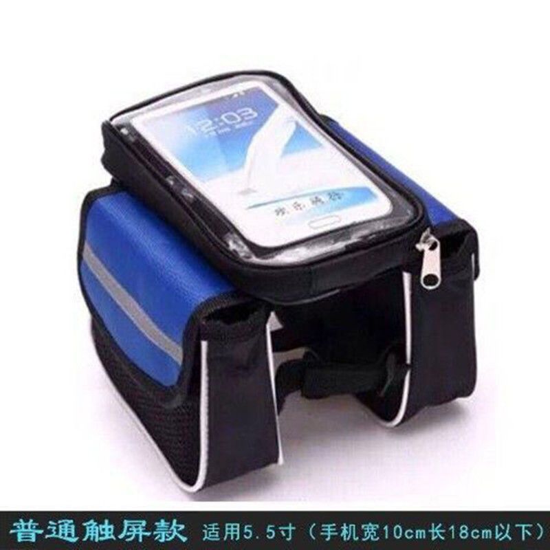 Bicycle Bag Touch Screen Bag Upper Tube Bag Waterproof Saddle Bag Mountain Bike Front Beam Bag Cycling Fixture and Fitting Storage Bag